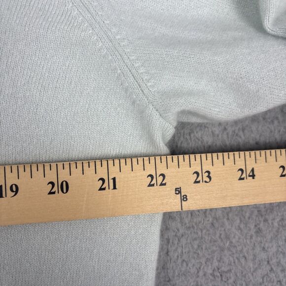 Soft by Naadam 100% Cashmere Essential V-Neck Pullover Sweater Mint Green Large - Picture 6 of 6